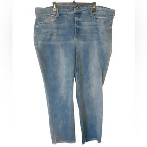 NYDJ Curves 360 Blue Denim Straight Leg Jeans Size 24 Plus Size